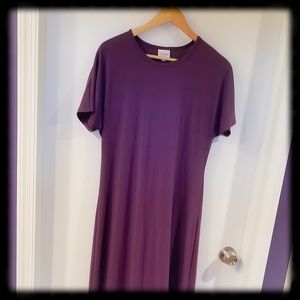 Solid Purple Maria Dress, Small